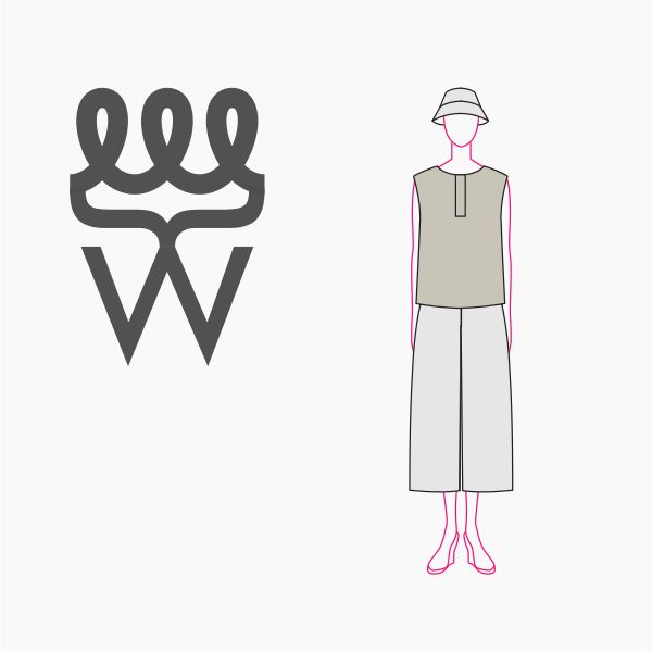 ear- us logo and the illustration representing betulla sleeveless